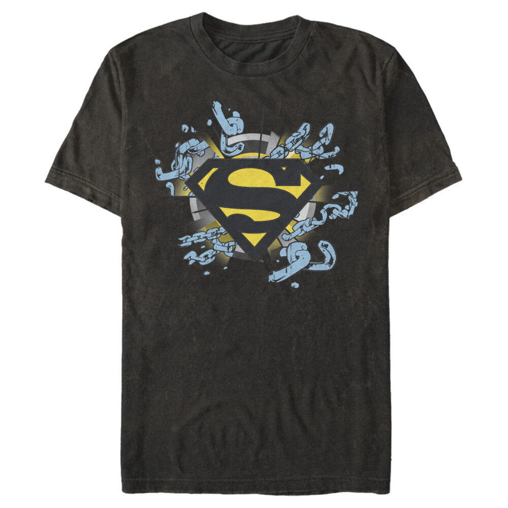 Men's Superman Logo Broken Chain  Adult T-Shirt