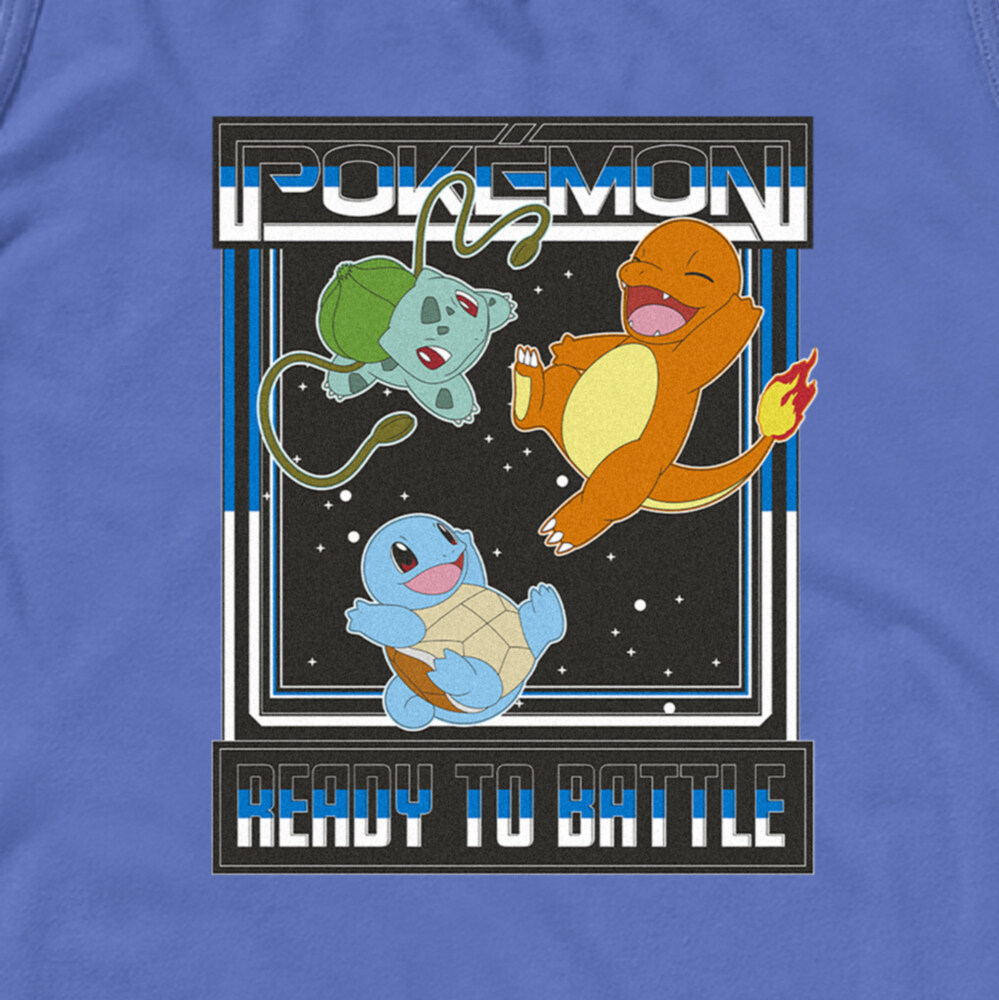 Men's Pokemon Ready To Battle Trio  Adult Tank Top