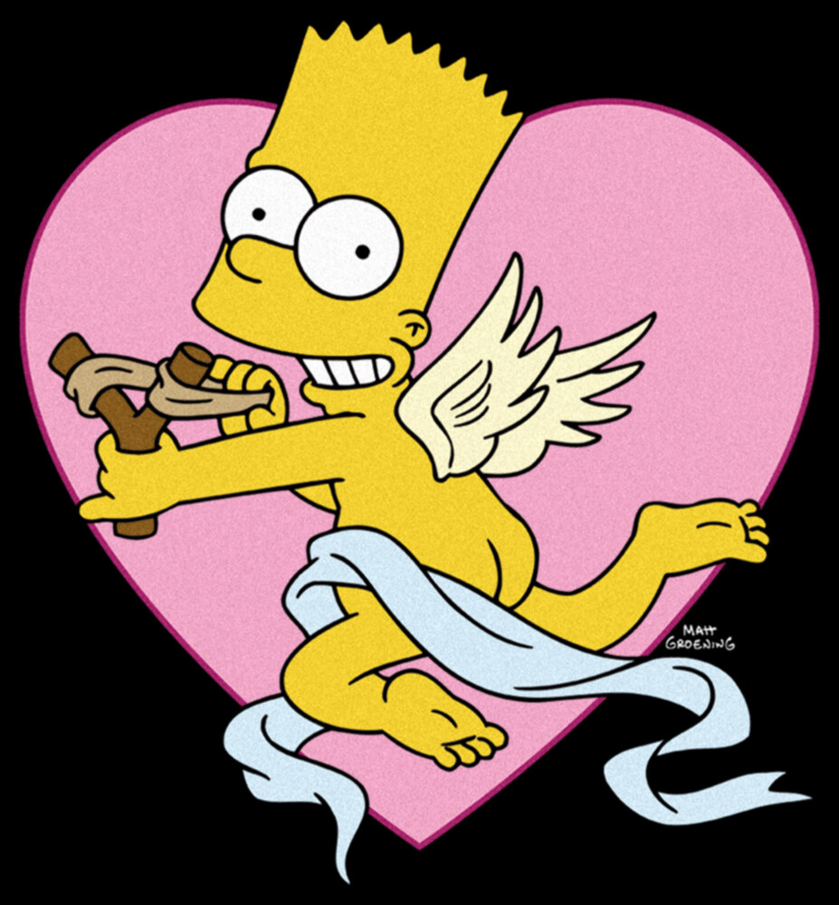 Men's The Simpsons Valentine's Day Cupid Bart  Adult T-Shirt