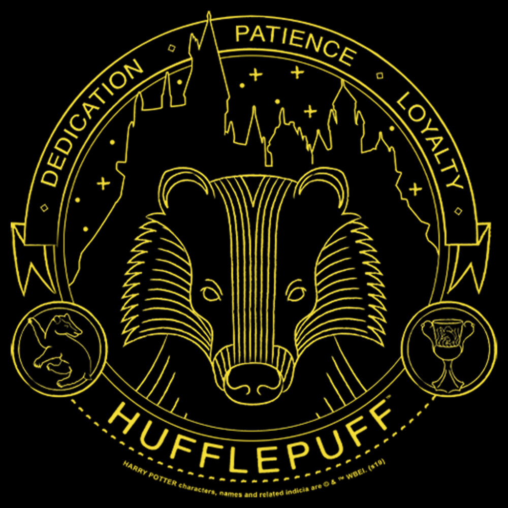 Men's Harry Potter Hufflepuff House Emblem  Adult T-Shirt