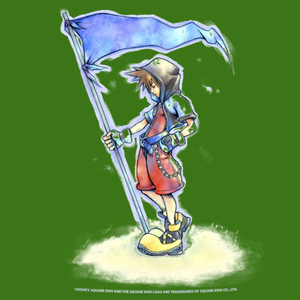 Men's Kingdom Hearts 1 Flags of the Kingdom  Adult T-Shirt