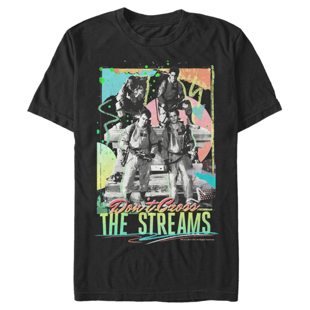 Men's Ghostbusters Don't Cross The Streams Album Cover  Adult T-Shirt