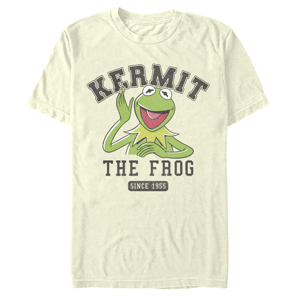 Men's The Muppets Kermit 1955 Collegiate  Adult T-Shirt