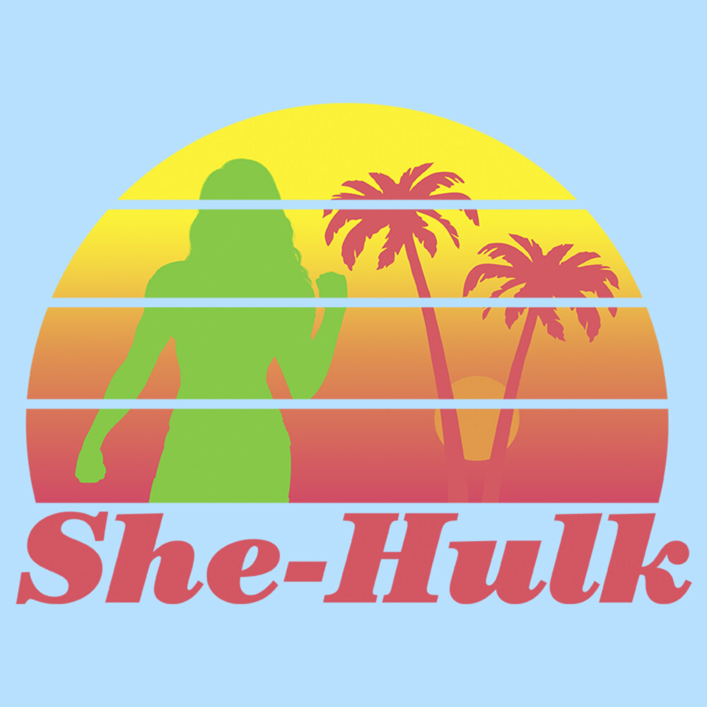 Men's She-Hulk: Attorney at Law Sunset Green Hero  Adult T-Shirt