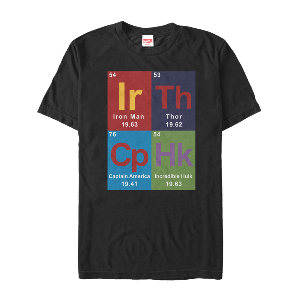 Men's Marvel Avengers Periodic Elements  Adult T-Shirt
