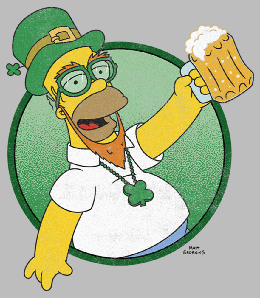 Men's The Simpsons St. Patrick's Day Leprechaun Homer  Adult T-Shirt