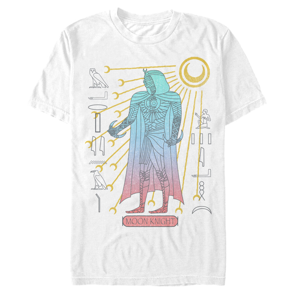 Men's Marvel: Moon Knight Colorful Egyptian Portrait  Adult T-Shirt