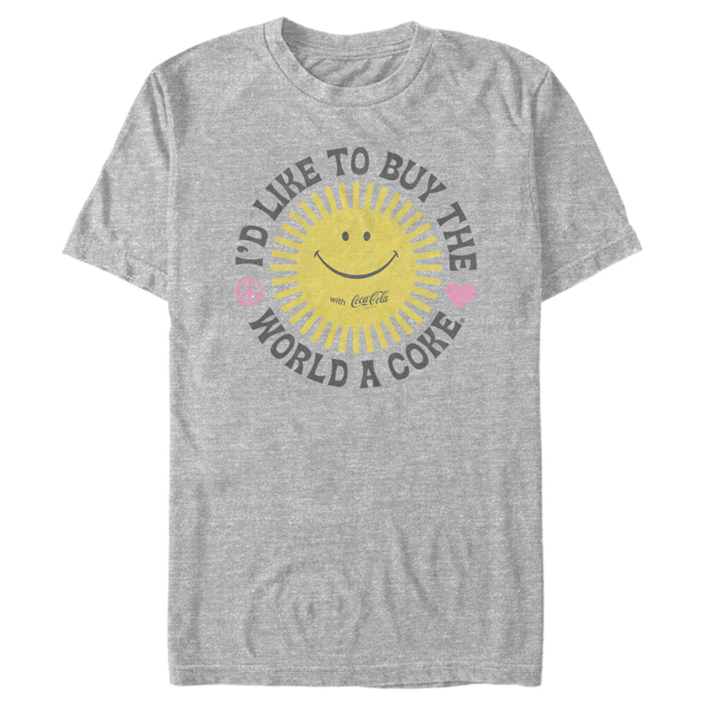 Men's Coca Cola Unity Sunshine Logo  Adult T-Shirt