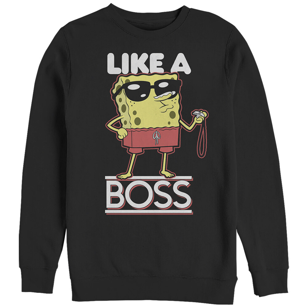 Women's SpongeBob SquarePants Like A Boss  Adult Sweatshirt