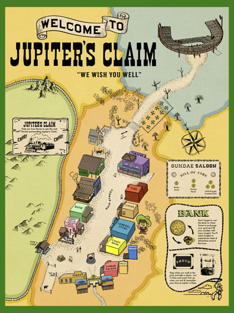 Men's NOPE Jupe's Loop Jupiter's Claim Map  Adult T-Shirt