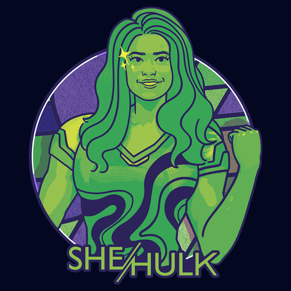 Men's She-Hulk: Attorney at Law Green Hero Smile  Adult T-Shirt