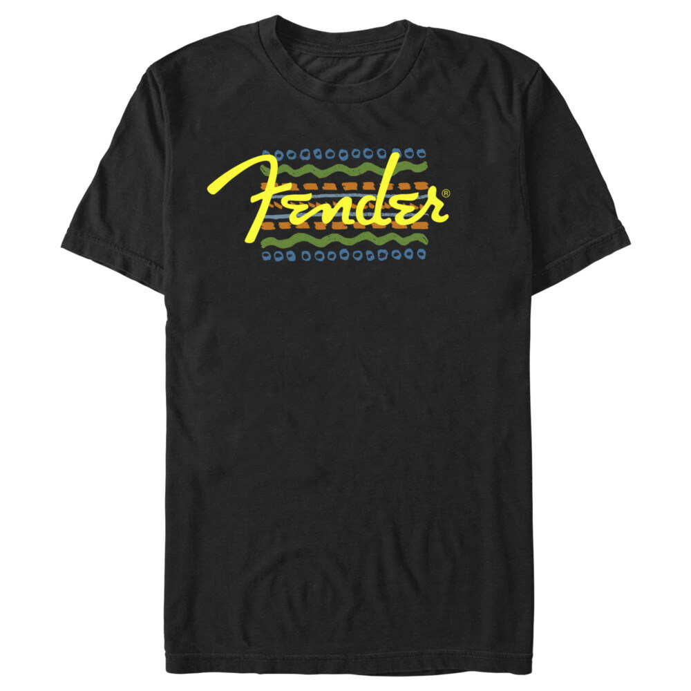 Men's Fender Colorful Logo  Adult T-Shirt