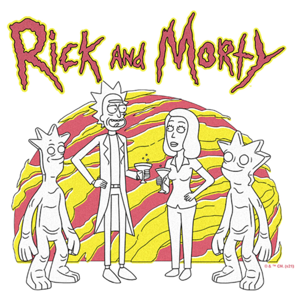 Men's Rick And Morty Drinks on Planet Gaia  Adult T-Shirt