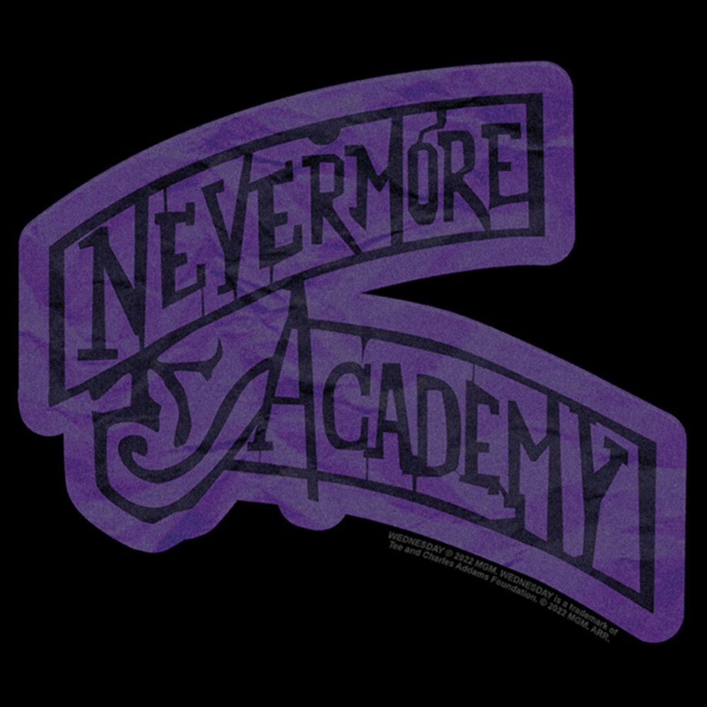 Men's Wednesday Nevermore Academy Sign  Adult T-Shirt