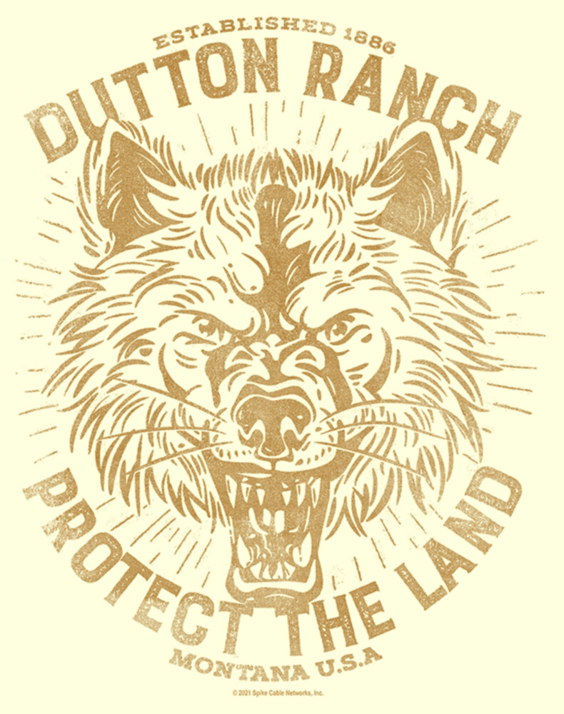 Men's Yellowstone Protect The Land Angry Wolf Dutton Ranch  Adult T-Shirt