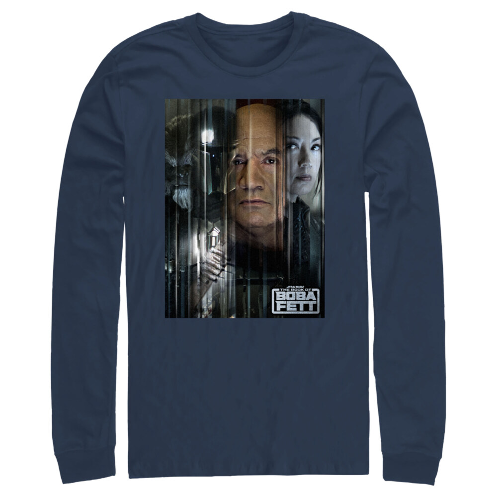 Men's Star Wars: The Book of Boba Fett Faces Of Heroes On Tatooine  Adult Long Sleeve Shirt