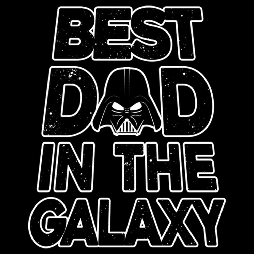 Men's Star Wars Father's Day Best Dad Darth Vader Helmet  Adult T-Shirt