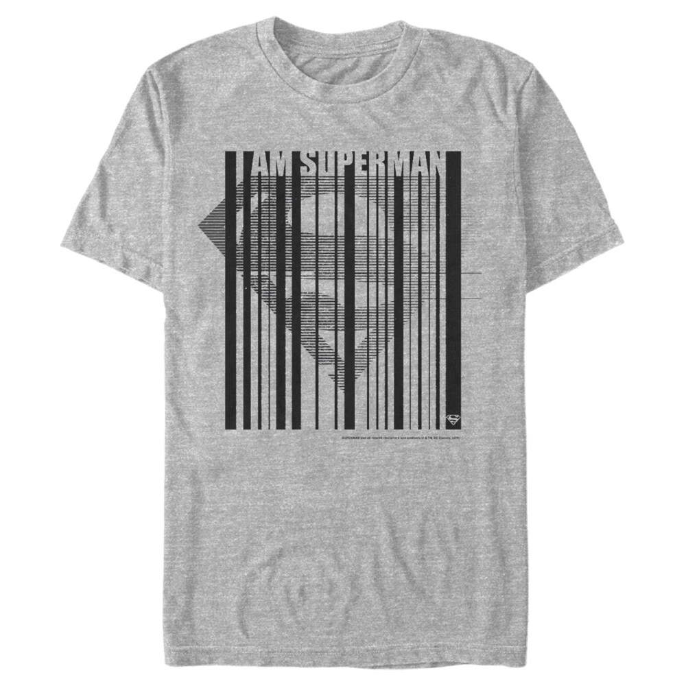 Men's Superman Logo Hero Barcode  Adult T-Shirt