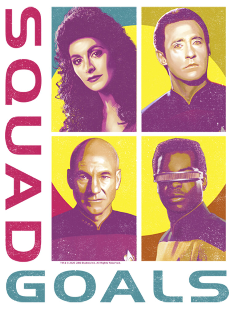 Men's Star Trek: The Next Generation USS Enterprise Crew Squad Goals  Adult T-Shirt