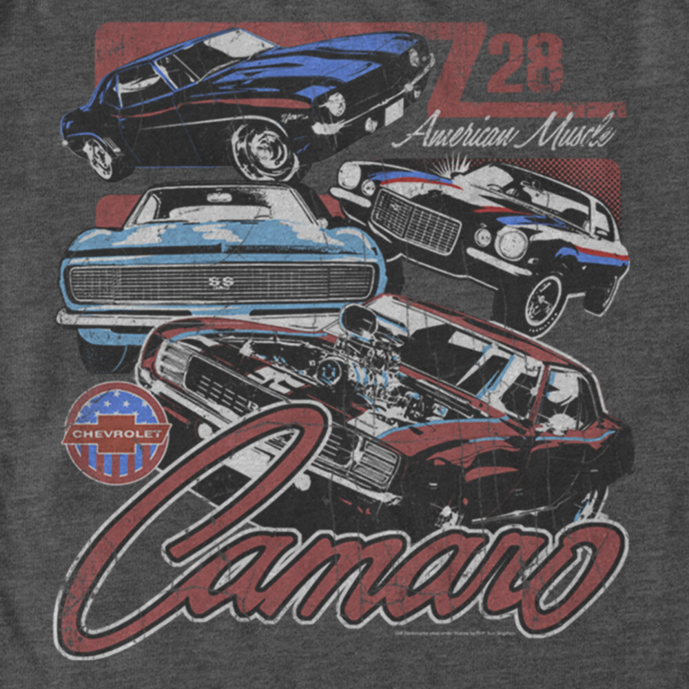 Men's General Motors Camaro Z28 American Muscle Defined Distressed  Adult T-Shirt