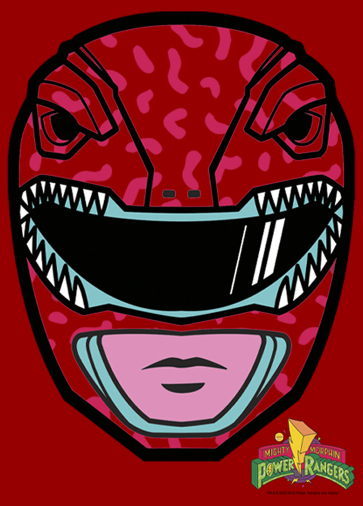 Men's Power Rangers Red Ranger Helmet  Adult T-Shirt