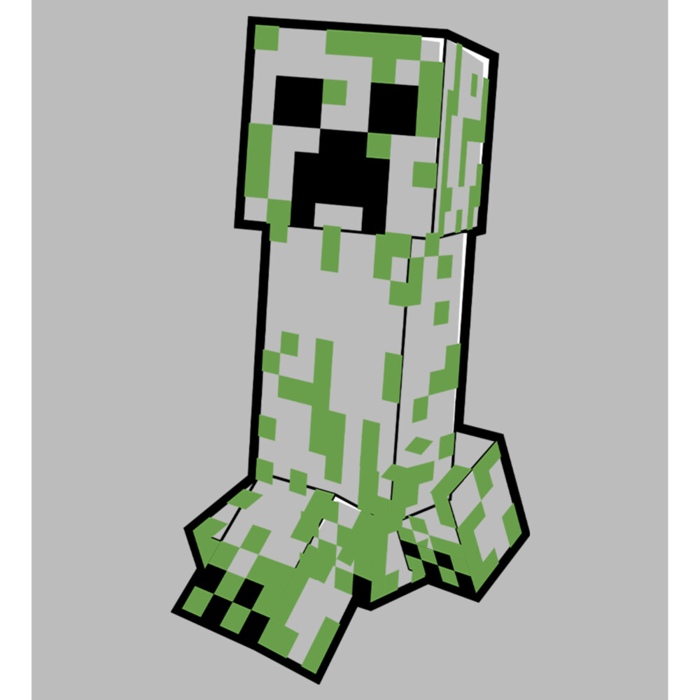 Men's Minecraft Creeper Creepin' Large  Adult T-Shirt