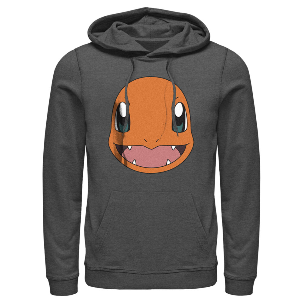 Men's Pokemon Charmander Smile  Adult Pull Over Hoodie