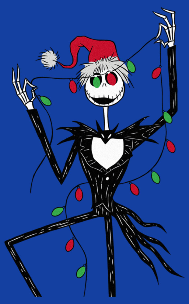 Men's The Nightmare Before Christmas Jack Christmas Lights  Adult T-Shirt