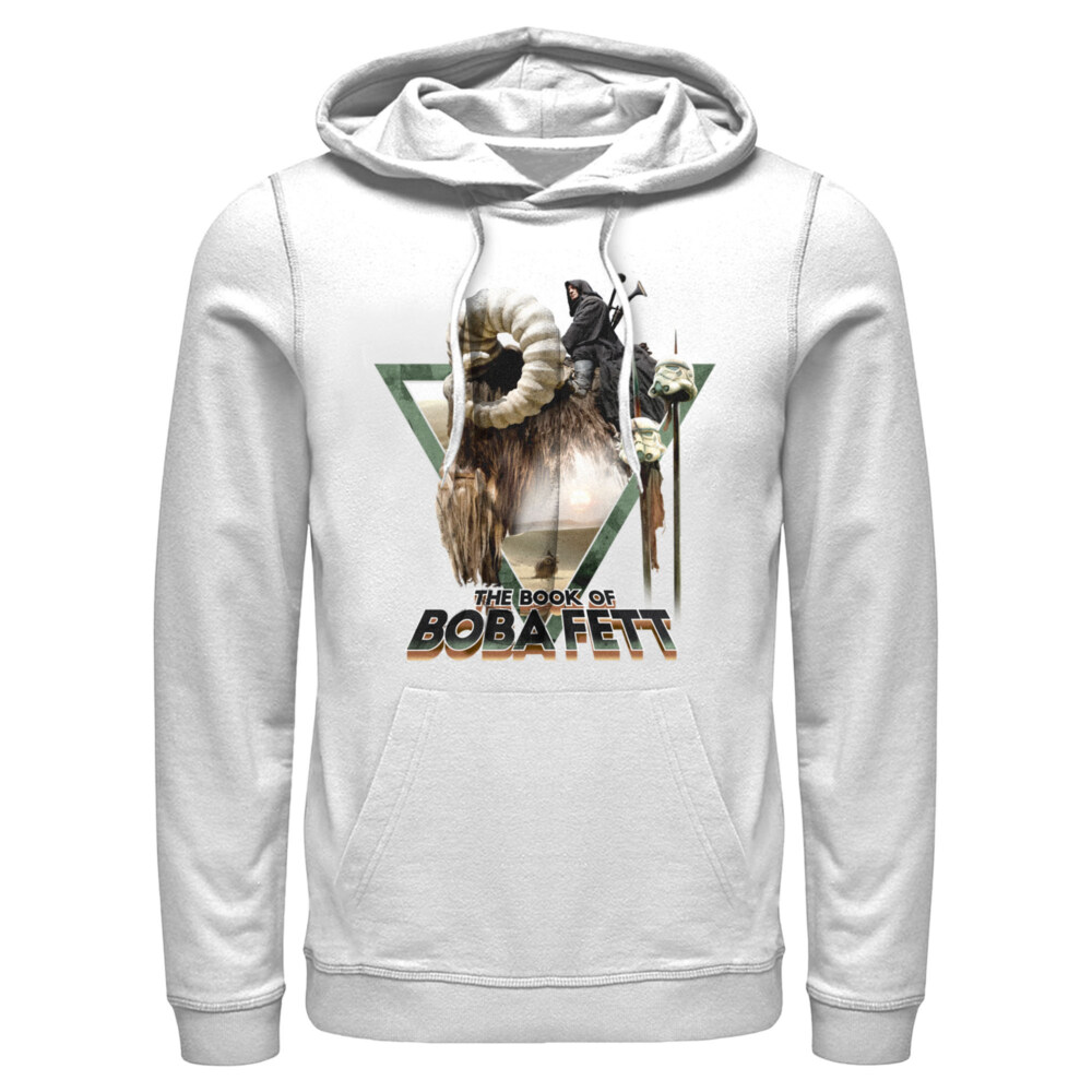 Men's Star Wars: The Book of Boba Fett Bantha Ride Boba  Adult Pull Over Hoodie