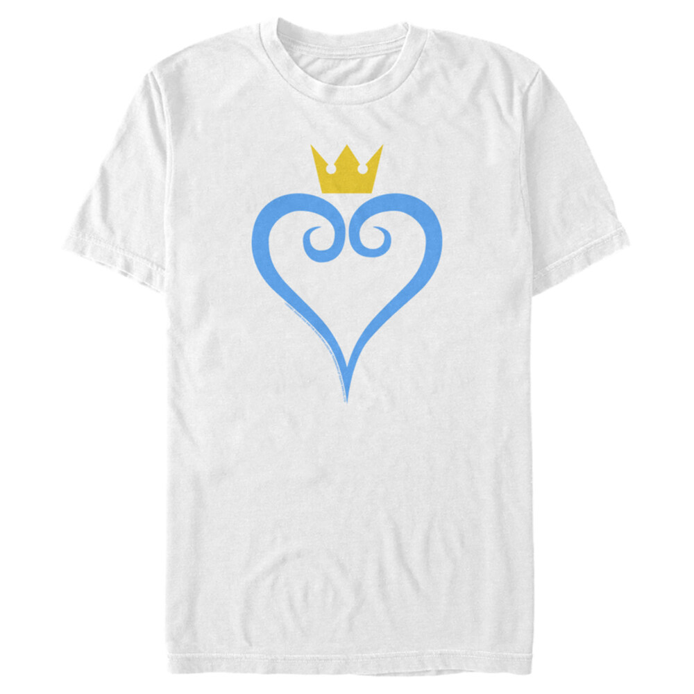 Men's Kingdom Hearts 1 Blue Heart  Adult T-Shirt