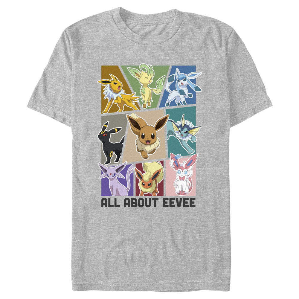 Men's Pokemon All About Eevee Eeveeloution  Adult T-Shirt