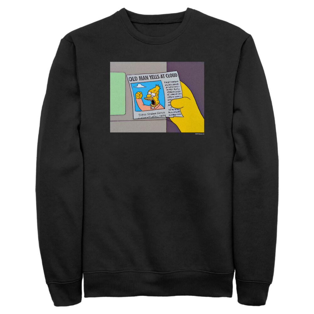 Men's The Simpsons Old Man Yells  Adult Sweatshirt