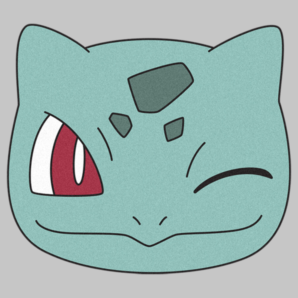 Men's Pokemon Bulbasaur Wink Face  Adult Tank Top