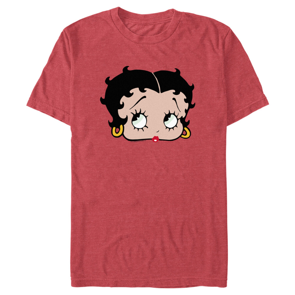 Men's Betty Boop Puppy Dog Eyes Face  Adult T-Shirt