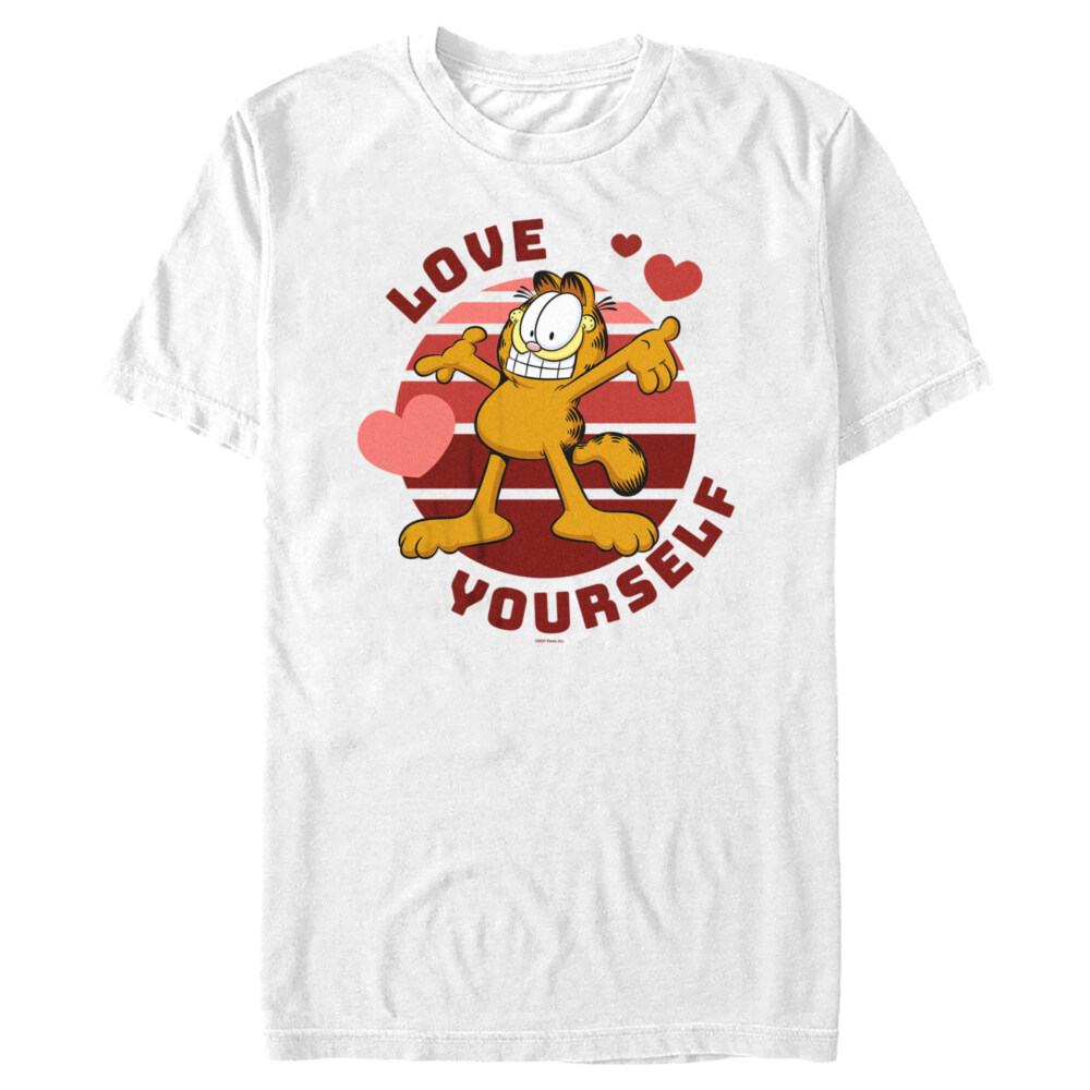 Men's Garfield Love Yourself  Adult T-Shirt