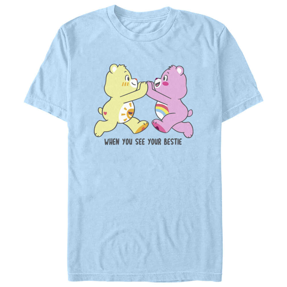 Men's Care Bears When You See Your Bestie Bears  Adult T-Shirt