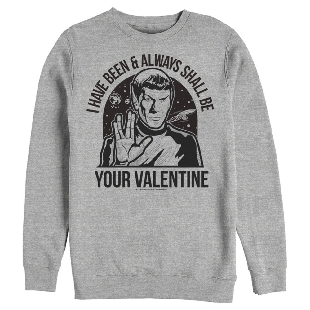 Men's Star Trek Spock Always Shall Be Valentine  Adult Sweatshirt