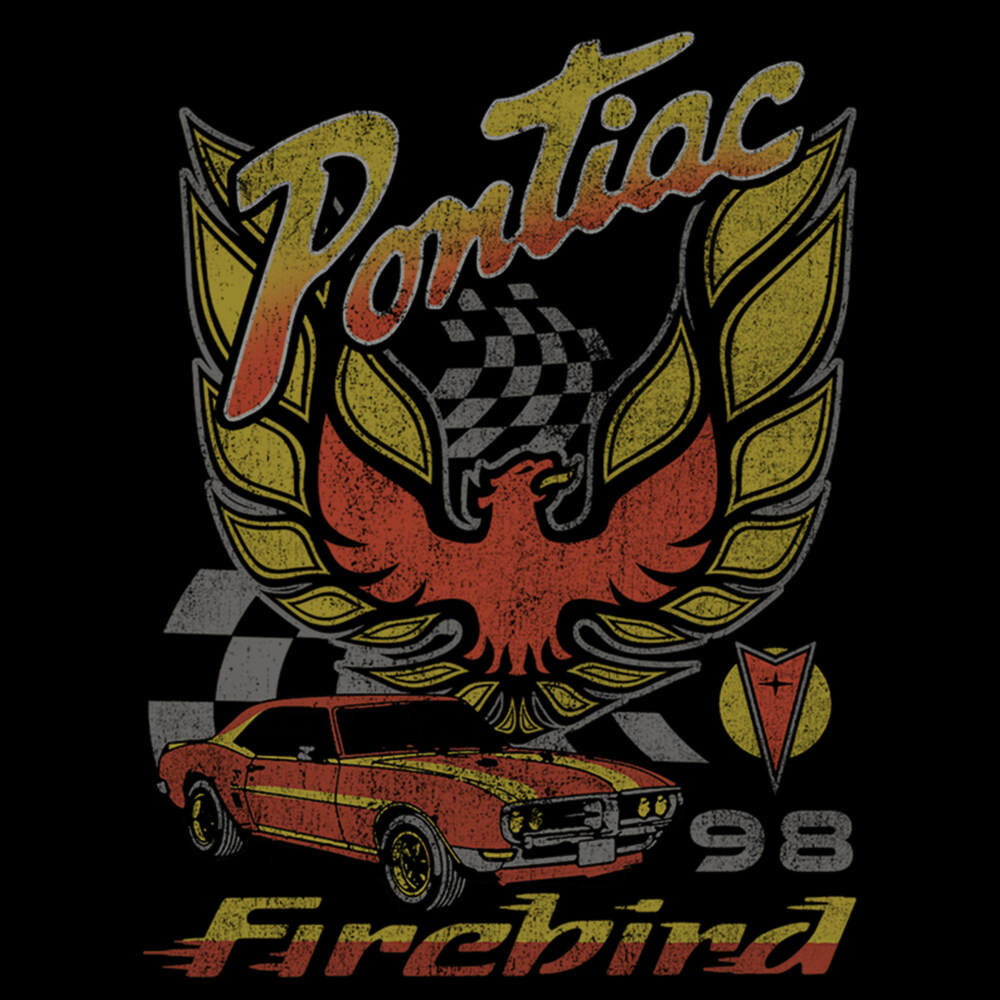 Men's General Motors Retro Pontiac Firebird Logo  Adult Pull Over Hoodie