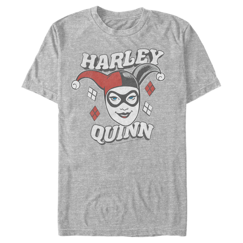 Men's Batman Harley Quinn Smile Face  Adult T-Shirt