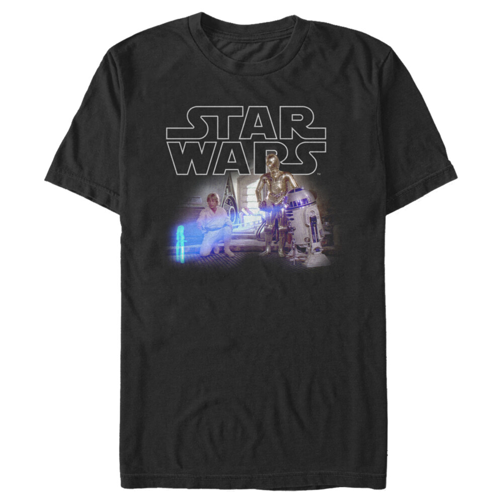 Men's Star Wars Retro R2-D2 First Meeting  Adult T-Shirt