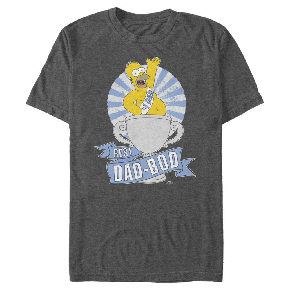 Men's The Simpsons Father's Day Homer Simpson Best Dad-Bod  Adult T-Shirt