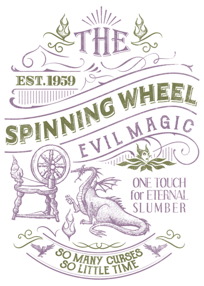 Men's Sleeping Beauty The Spinning Wheel  Adult Baseball Tee