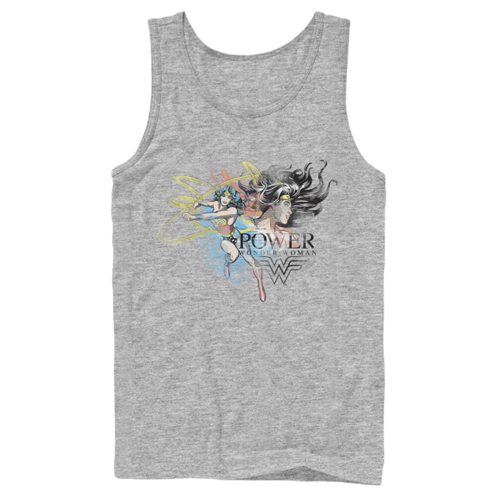 Men's Justice League Power Sketched Portrait  Adult Tank Top