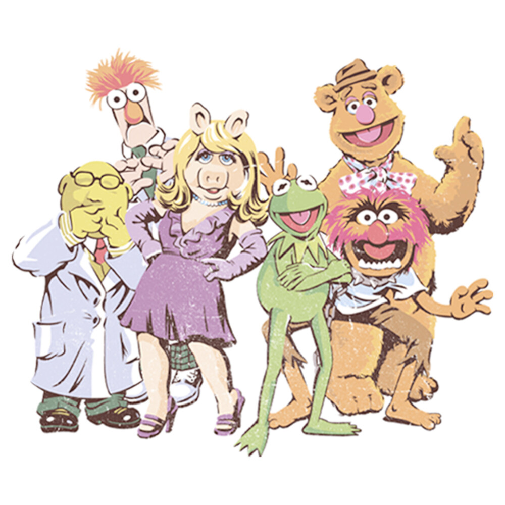 Men's The Muppets The Gang  Adult Long Sleeve Shirt