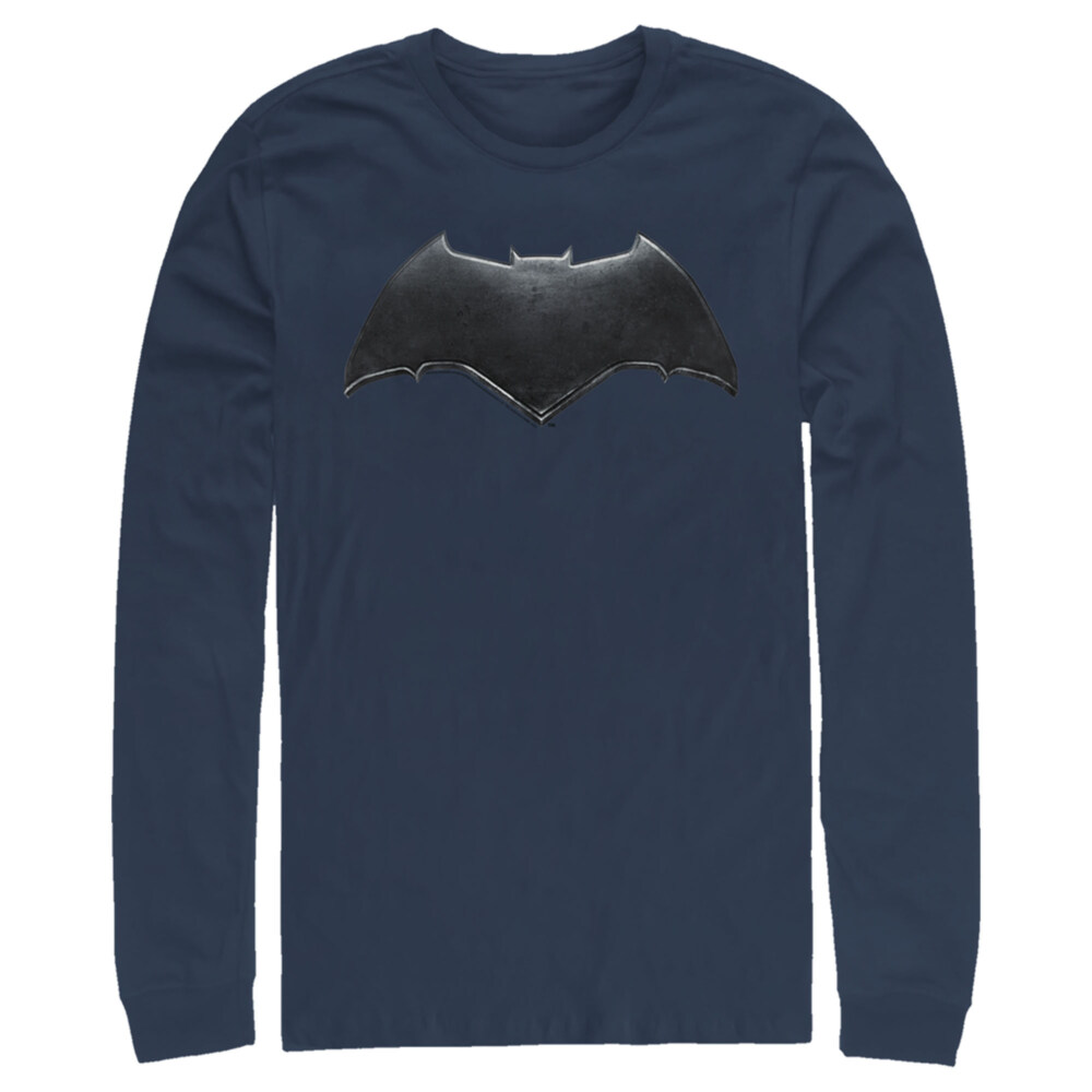 Men's Zack Snyder Justice League Batman Logo  Adult Long Sleeve Shirt