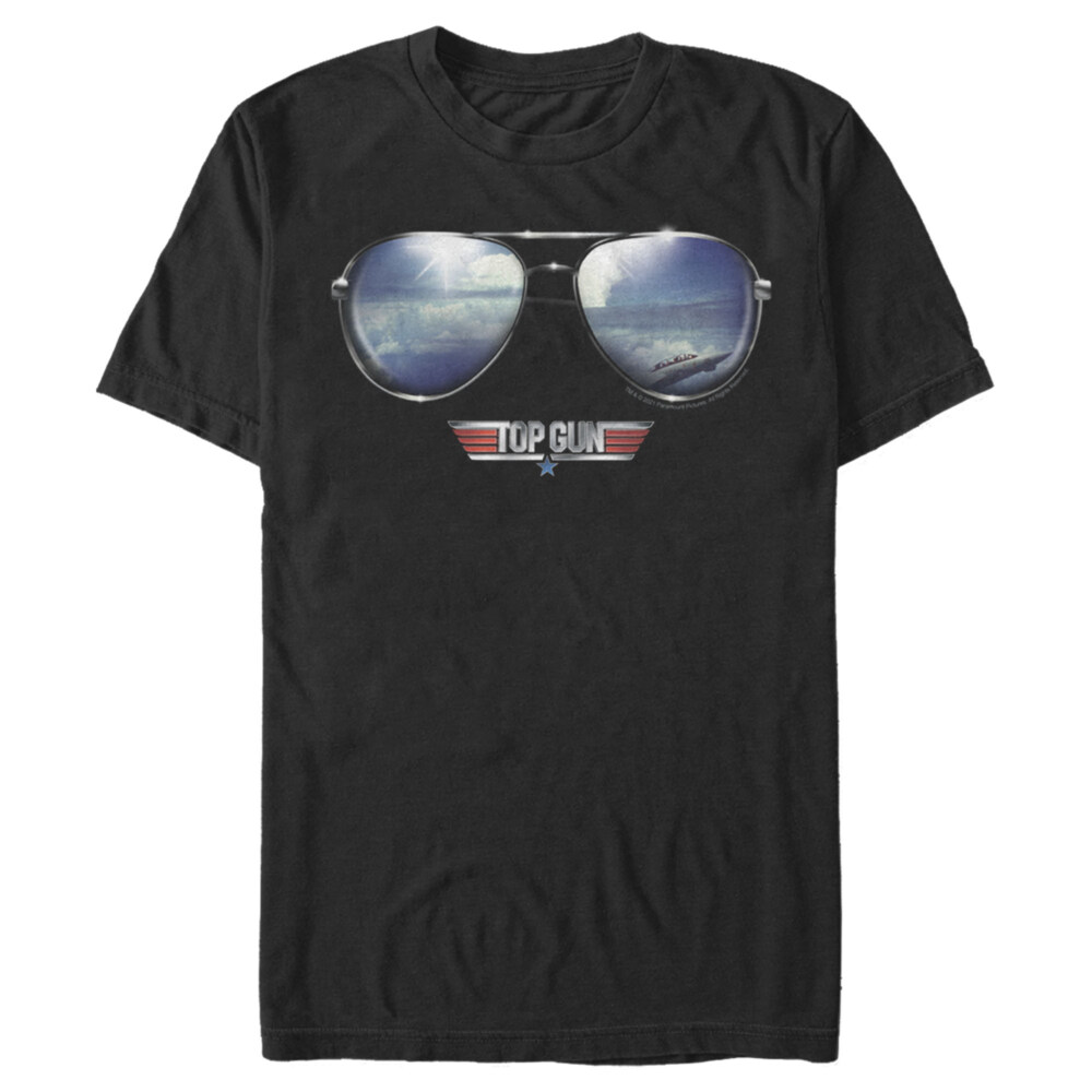 Men's Top Gun Aviator Sunglasses Reflection Logo  Adult T-Shirt