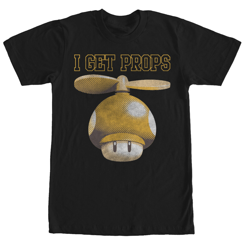 Men&#039;s Nintendo Mario Mushroom I Get Props  Adult T-Shirt