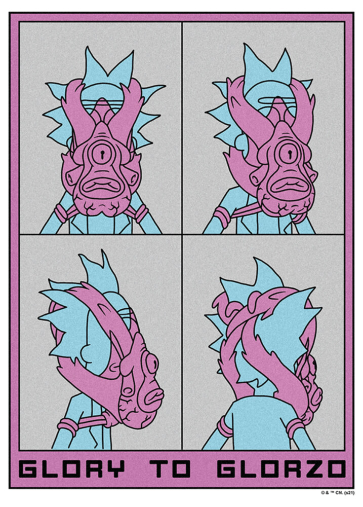 Men's Rick And Morty Glory to Glorzo  Adult T-Shirt