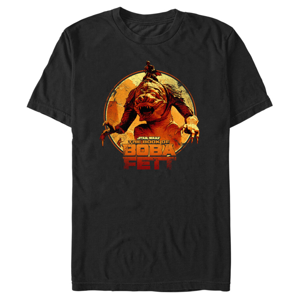 Men's Star Wars: The Book of Boba Fett Riding the Rancor  Adult T-Shirt