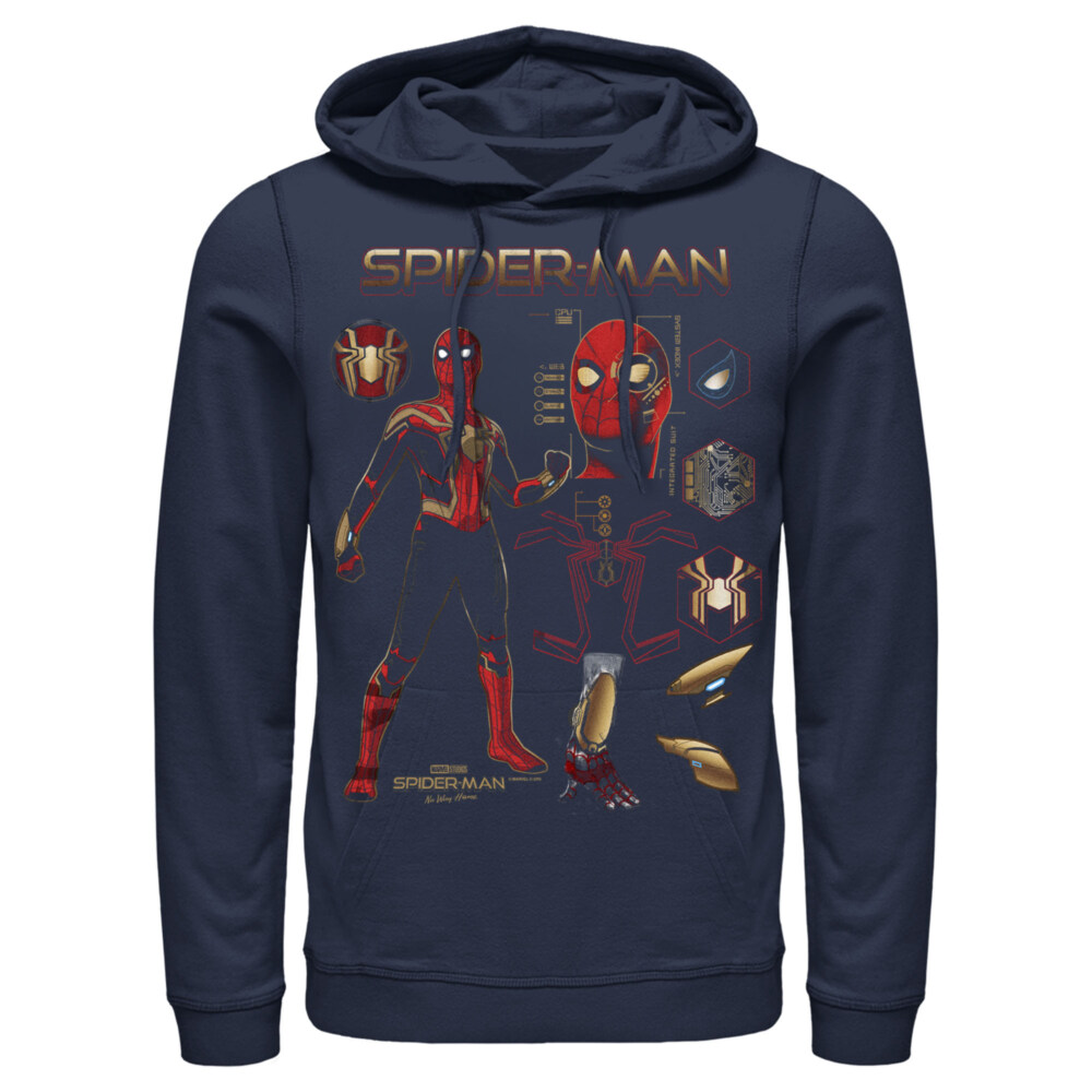 Men's Marvel Spider-Man: No Way Home Iron Suit Gear  Adult Pull Over Hoodie